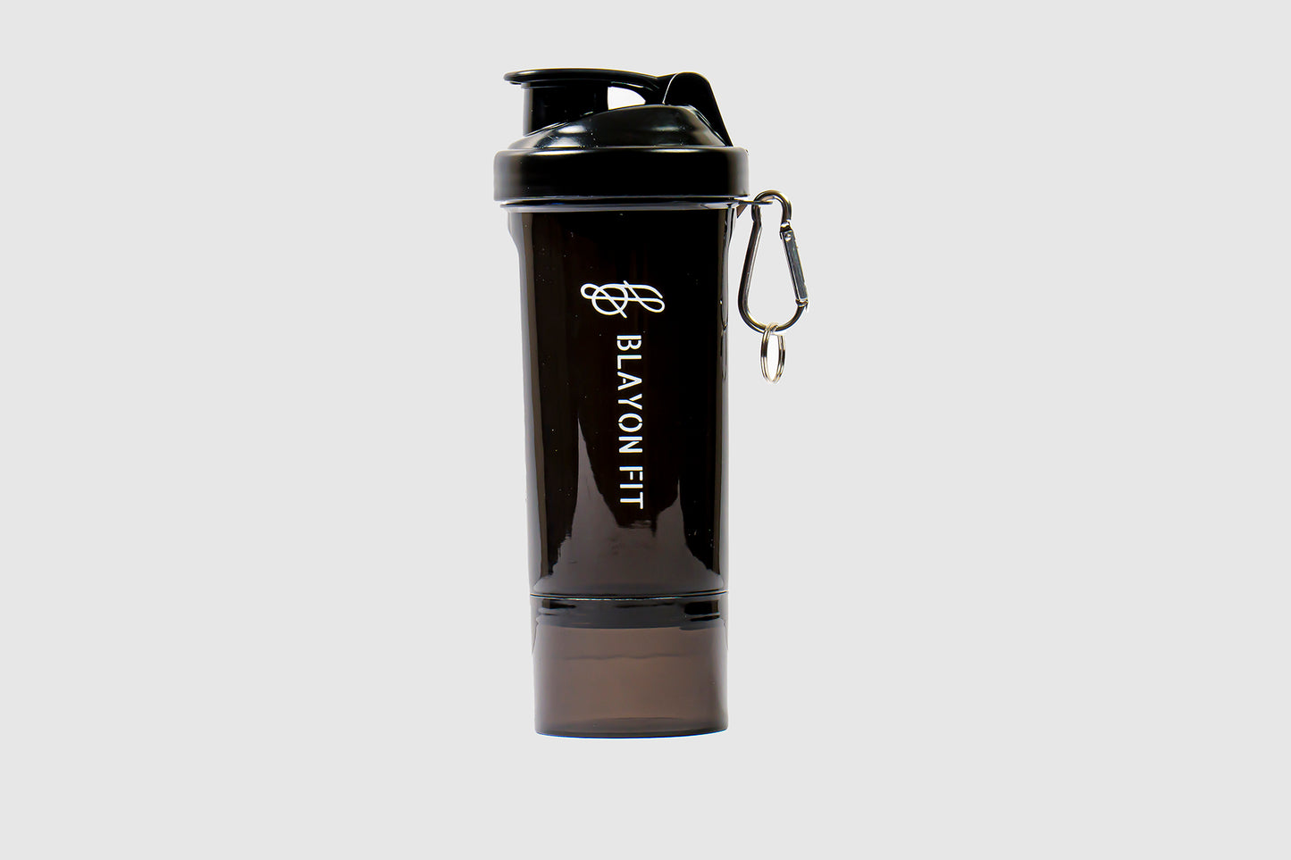 high quality protein shaker that has a blender and a storage