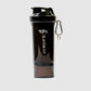 high quality protein shaker that has a blender and a storage 
