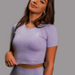 Aesthetic Purple Crop Tee