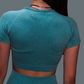 Modish Green Cropped Tee